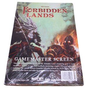 Forbidden Lands Deluxe GM Screen 4-Panel 9x12 in Free League RPG 2018 NEW
